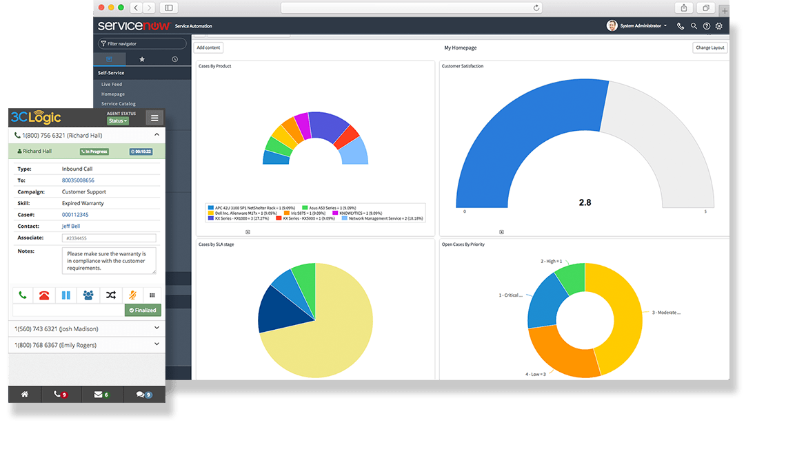 Computer Telephony Integration (CTI) for ServiceNow’s Customer Service Management (CSM) Platform