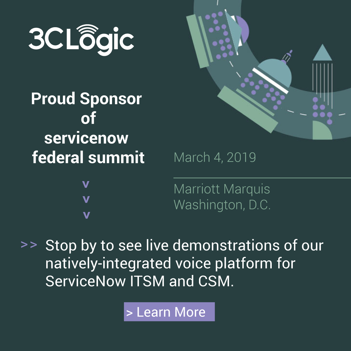3CLogic Announces Sponsorship of 2019 ServiceNow Federal Summit